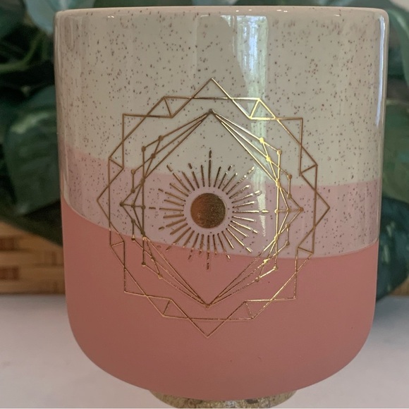 Filled With Gratitude Pottery Plant Pot Desert Colors Gold Writing Inspirational - Picture 4 of 15